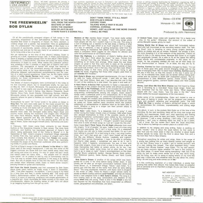 Bob Dylan - The Freewheelin' Bob Dylan 1LP