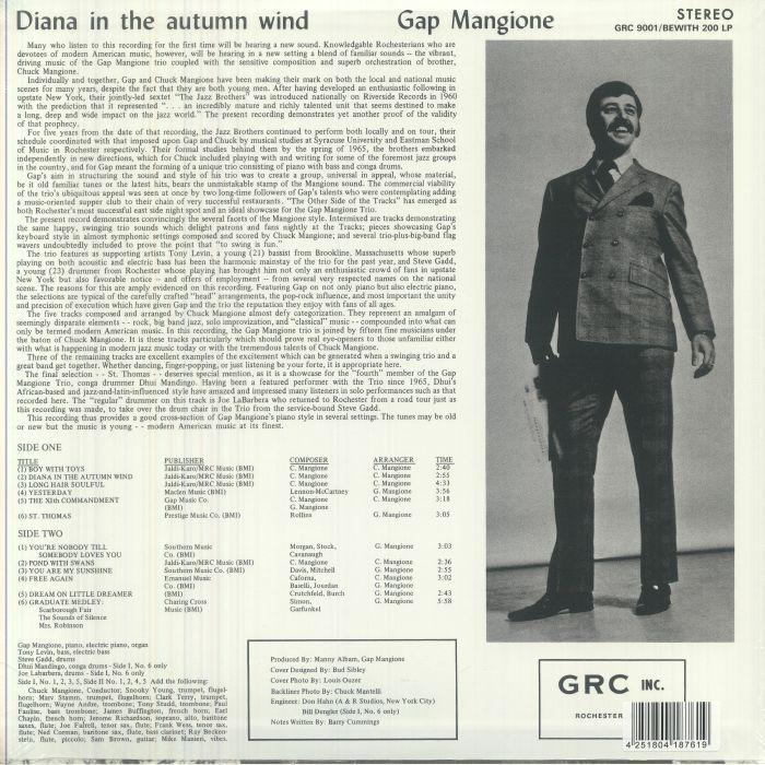 Gap Mangione - Diana In The Autumn Wind 1LP