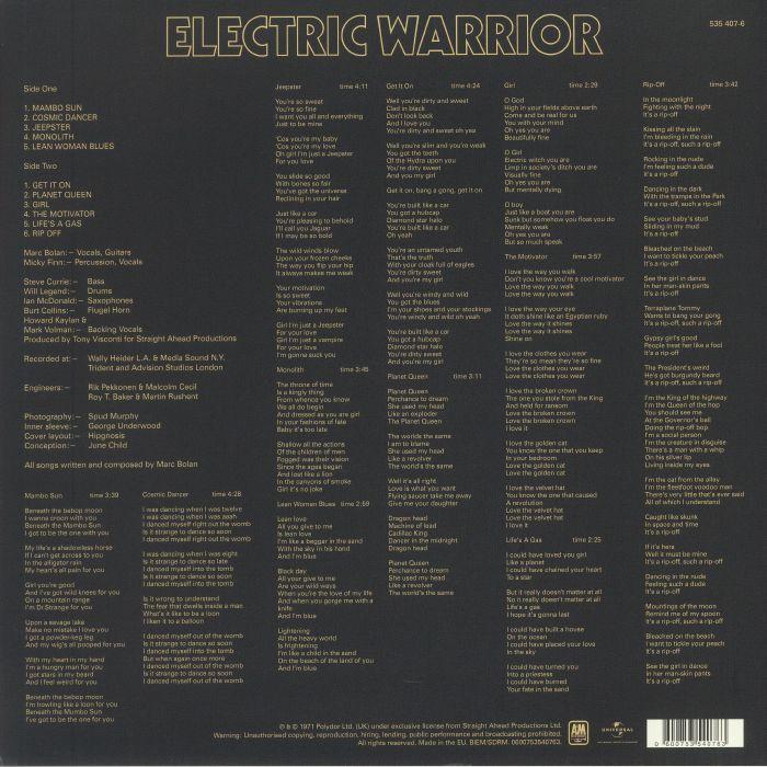T Rex - Electric Warrior 1LP