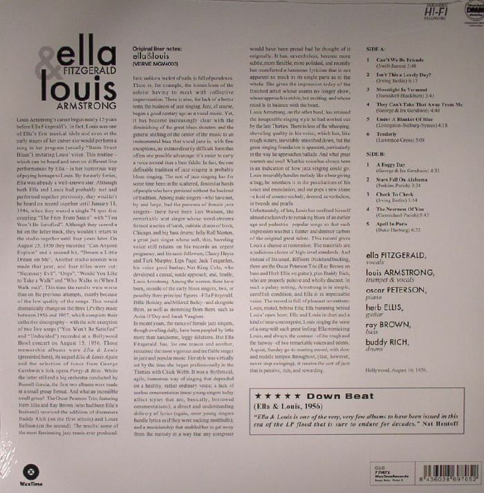 Ella & Louis Armstrong Fitzgerald - Ella Fitzgerald & Louis Armstrong 1LP