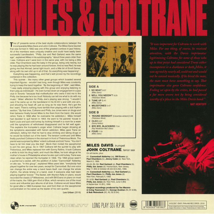Miles Davis & John Coltrane - Miles & Coltrane 1LP