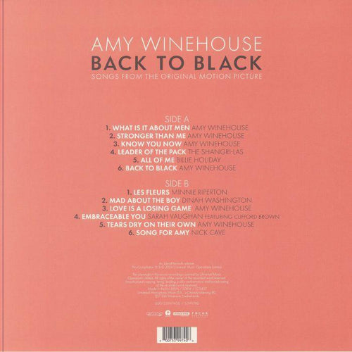 Amy Winehouse - Back to Black (Soundtrack) 1LP